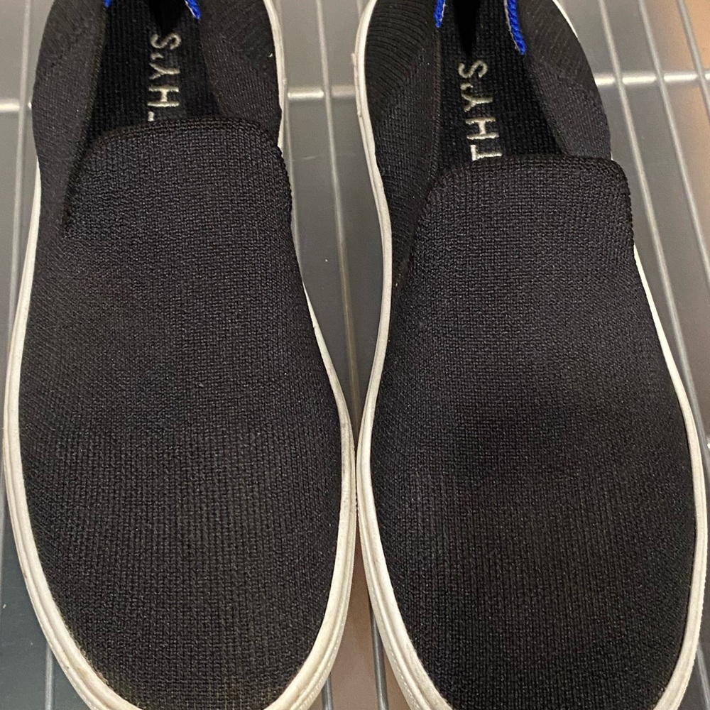 Rothy's Black Loafers Slip-Ons Modern Design